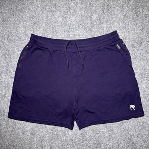 Ryker Lined Shorts Organic Cotton Merino Wool Liner Men Size XL 5" Inseam Navy